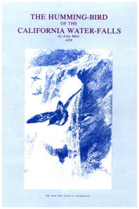 The Hummingbird of the California Waterfalls. vist0019 front cover mini